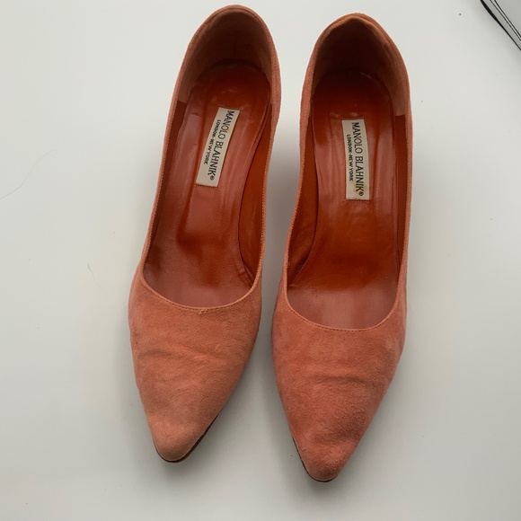 MANOLO BLAHNIK SUEDE HEELS - Picture 1 of 5